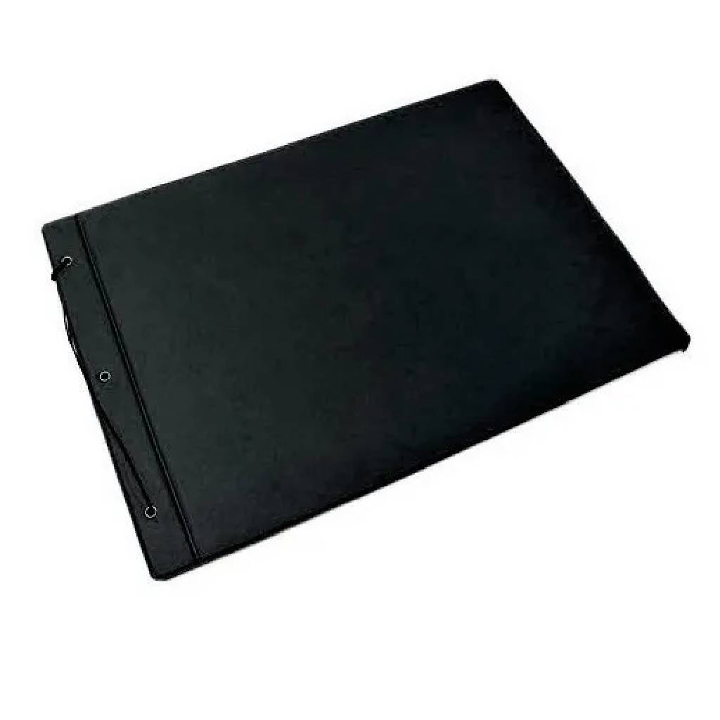 Carpeta de dibujo Avíos De cartón Nº6 Negro 2 tapas Con cordón Económica -2