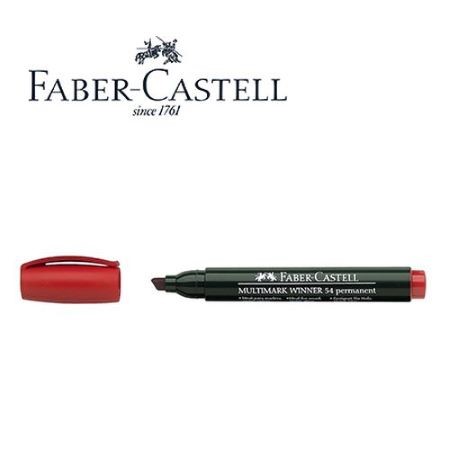 Marcador Faber Castell 54E Permanente Punta biselada Rojo -2