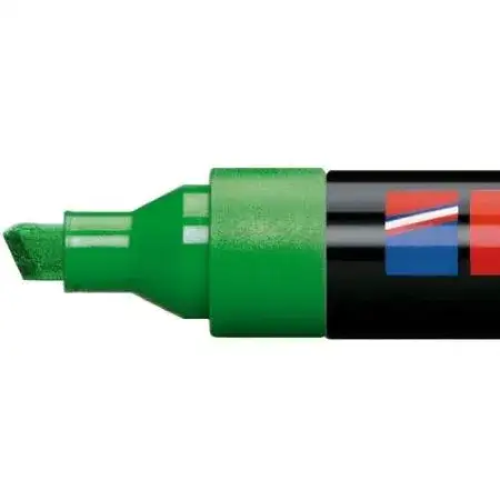 Marcador Edding 330 Permanente Punta biselada 1-5mm Verde Recargable -2